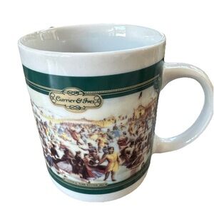 Currier & Ives Coffee Mug Central Park Winter 1862 Ice Skating Vintage HH 10 oz